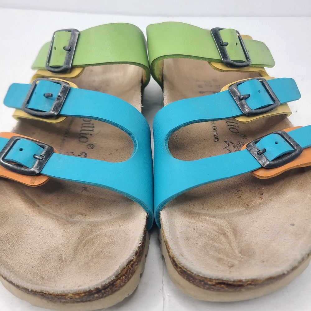 PAPILLIO by Birkenstock Women's Sz 39 7 Florida Sandals 3 Strap Multicolor - Picture 5 of 9